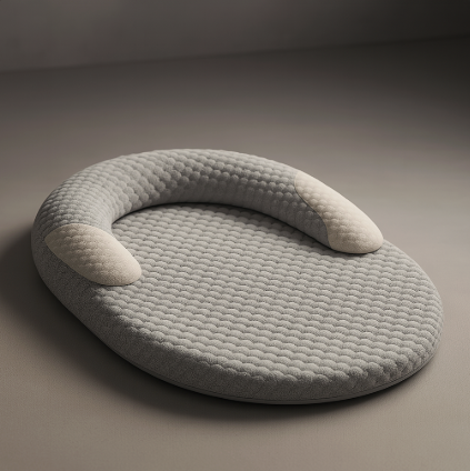 Cooling Dog Mat with Pillow  - Washable Summer Bed for Dogs & Cats