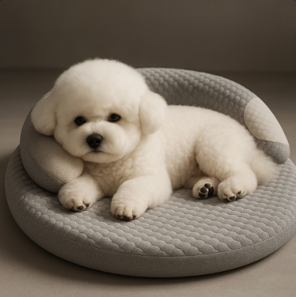 Cooling Dog Mat with Pillow  - Washable Summer Bed for Dogs & Cats